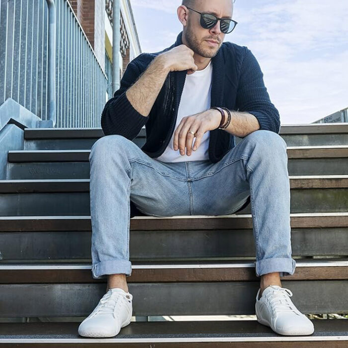 Original Path Mens Barefoot Shoes White Sneaker
