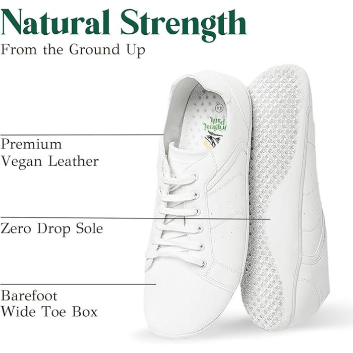 Original Path Mens Barefoot Shoes White Sneaker